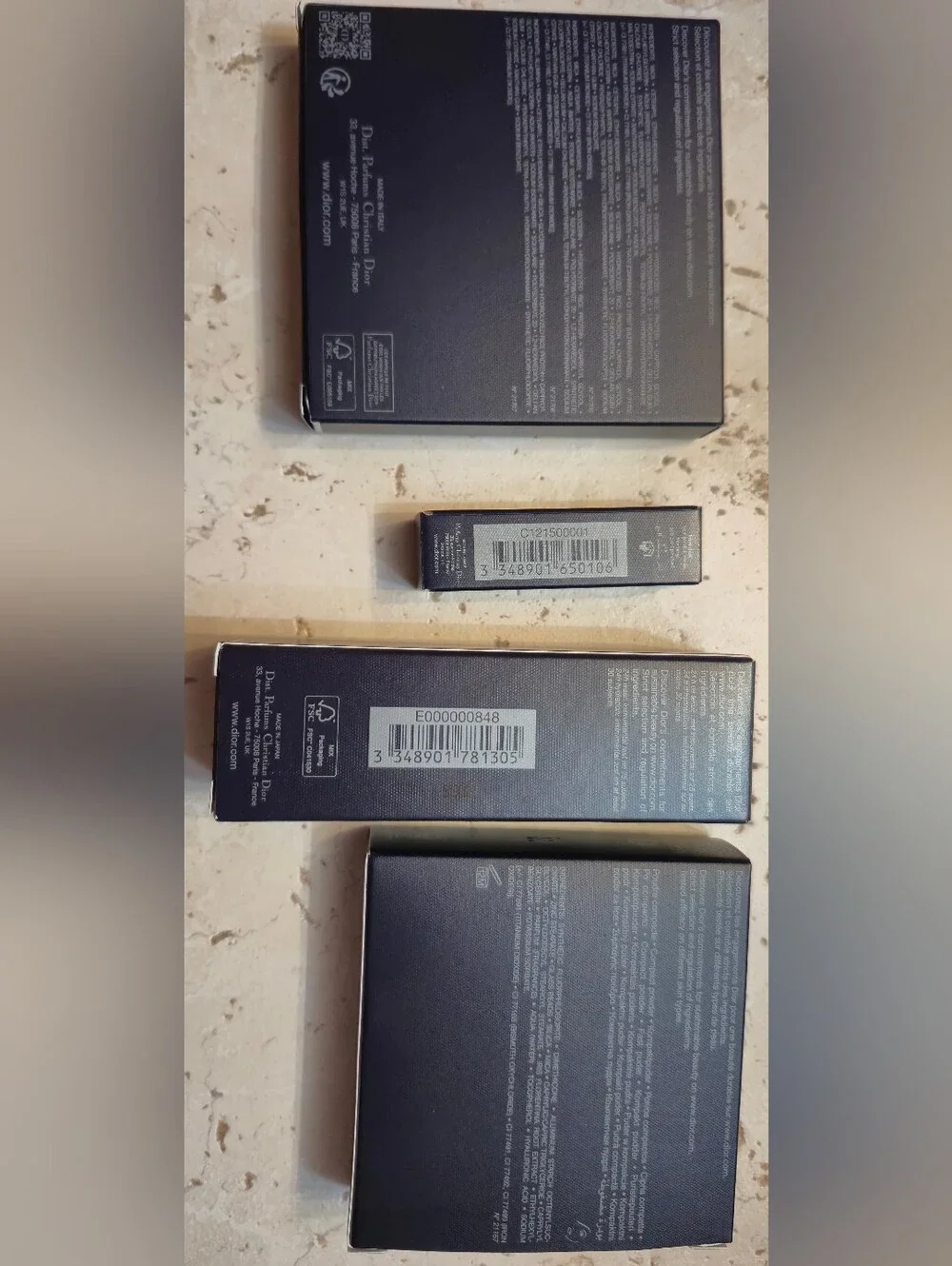Set of EMPTY Dior boxes
